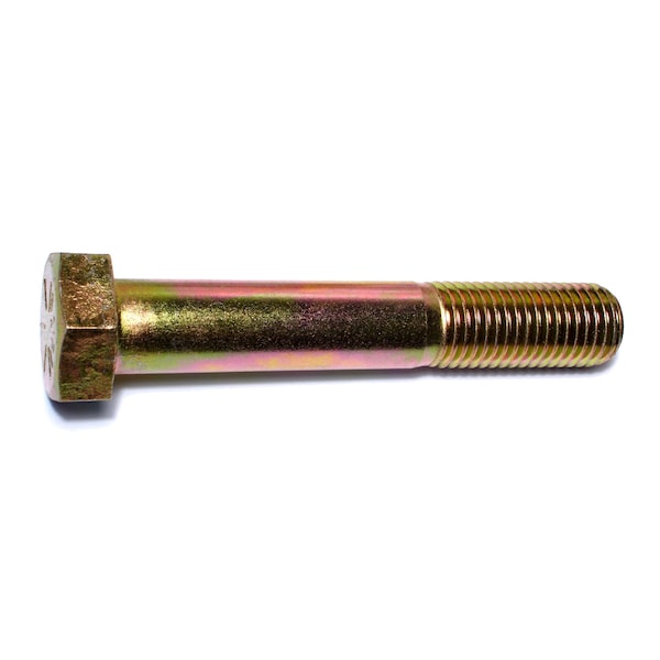 Midwest Fastener Grade 8, 1"-8 Hex Head Cap Screw, Zinc Yellow Steel, 6 in L, 5 PK 54385 - main